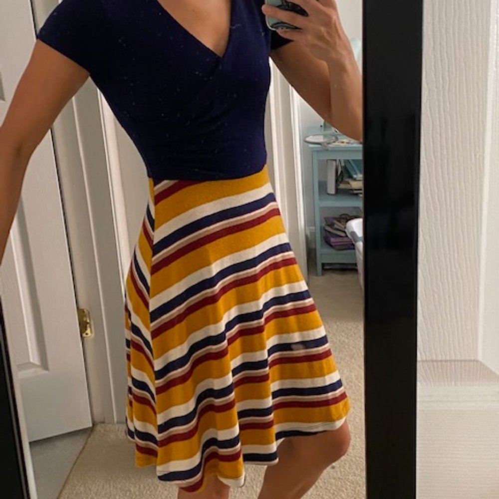 ModCloth/Gilli Botanical Breakfast Dress in Stripe